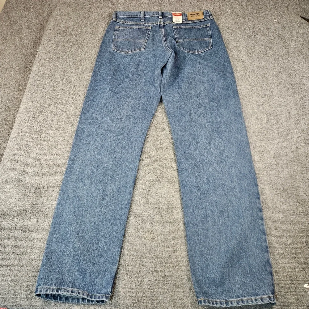 Wrangler Authentics Mens Straight Leg Jeans 36x36 Stonewash Blue 10ZM200SW Denim